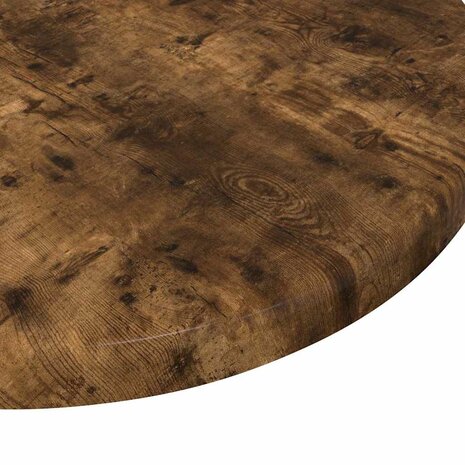 Tafelblad &Oslash; 30 x 1,5 cm Rond Bewerkt hout Gerookt eiken 7