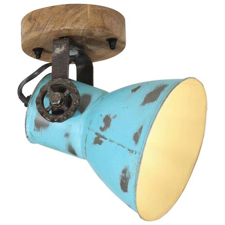 Wandlamp 25 W E27 11,5x11,5x25 cm verweerd blauw 1