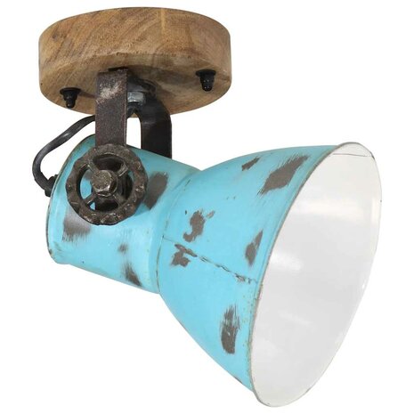 Wandlamp 25 W E27 11,5x11,5x25 cm verweerd blauw 2