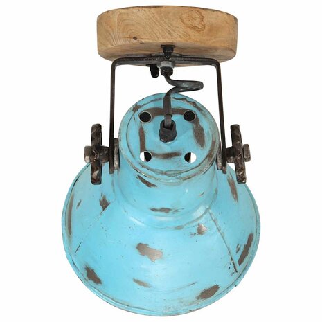 Wandlamp 25 W E27 11,5x11,5x25 cm verweerd blauw 4