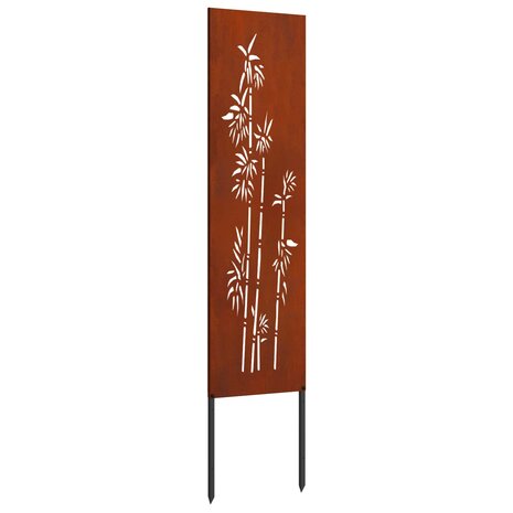 Privacyscherm Bloemen Roestig 32 x 140 cm weervast staal 2
