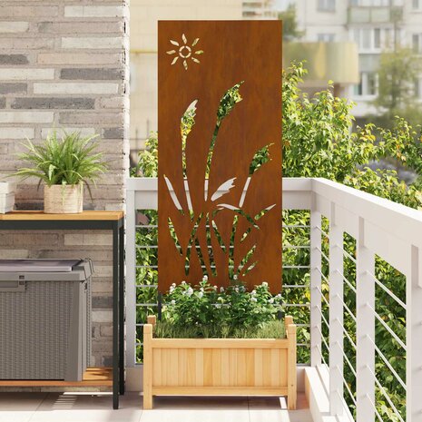 Privacyscherm Fretwerk Roestig 50 x 140 cm weervast staal 1