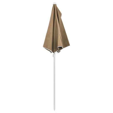 Parasol half met paal 180x90 cm taupe 6
