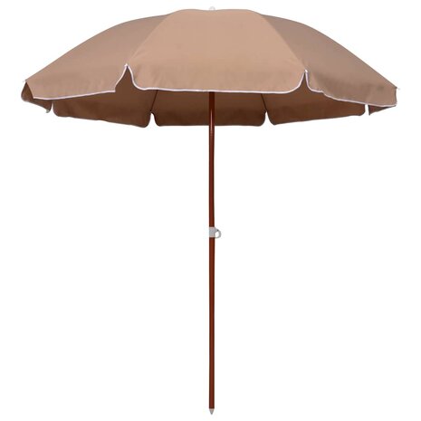 Parasol met stalen paal 240 cm taupe 1