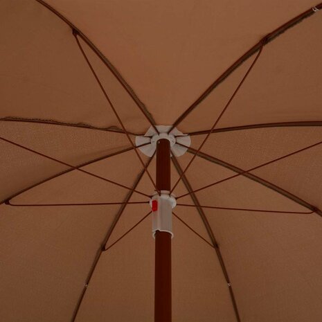 Parasol met stalen paal 240 cm taupe 4