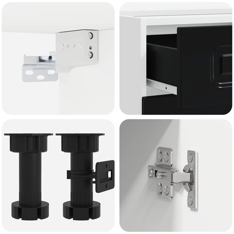 Keukenblok KALMAR 5 st Zwart Bewerkt hout 4