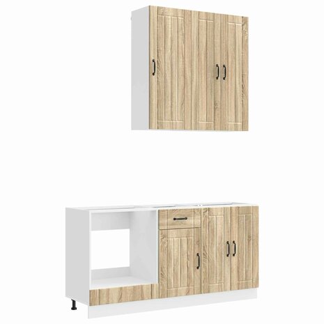 Keukenblok LUCCA 5 st Sonoma Eiken Bewerkt hout 2