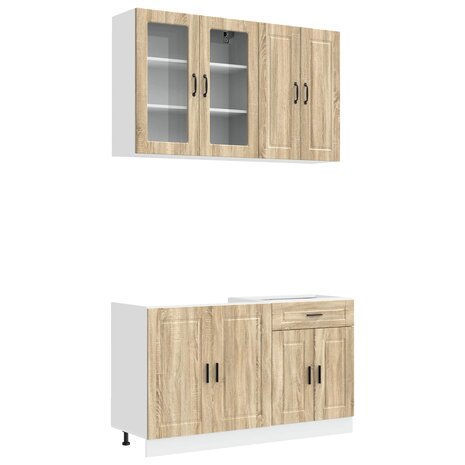 Keukenblok PORTO 4 st Sonoma Eiken Bewerkt hout 2