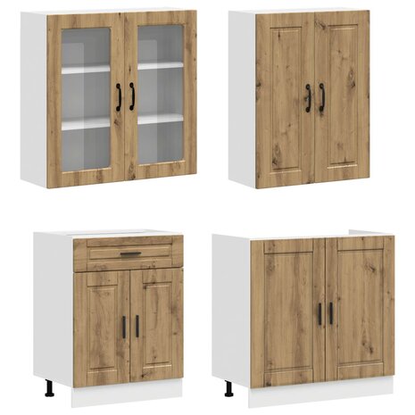 Keukenblok PORTO 4 st Artisanaal eiken Bewerkt hout 3