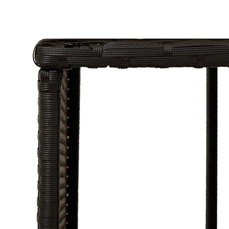Hottub-ombouw poly rattan en massief acaciahout zwart 6