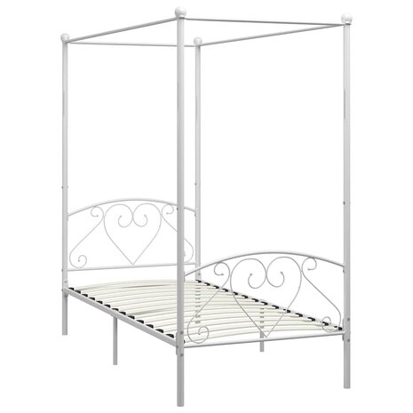 Hemelbedframe metaal wit 120x200 cm  2