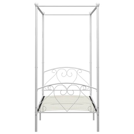 Hemelbedframe metaal wit 120x200 cm  3