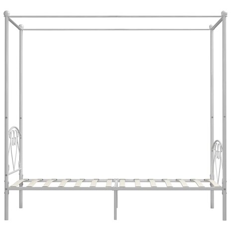 Hemelbedframe metaal wit 120x200 cm  4