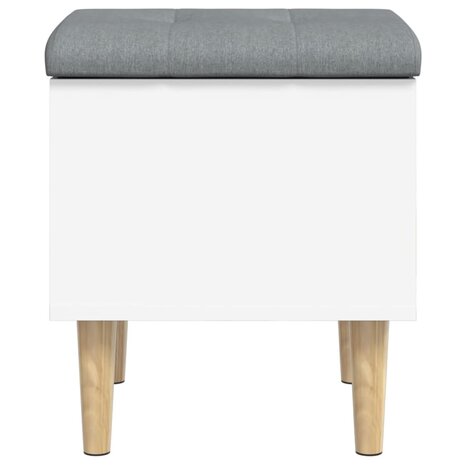 Opbergbankje 42x42x46 cm bewerkt hout wit 5
