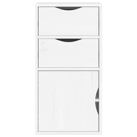 Bijzetkast met lades ODDA wit 40x24x79 cm massief grenenhout 6
