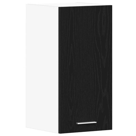 Hangkast zwart eikenkleurig 30x31x60 cm bewerkt hout 2