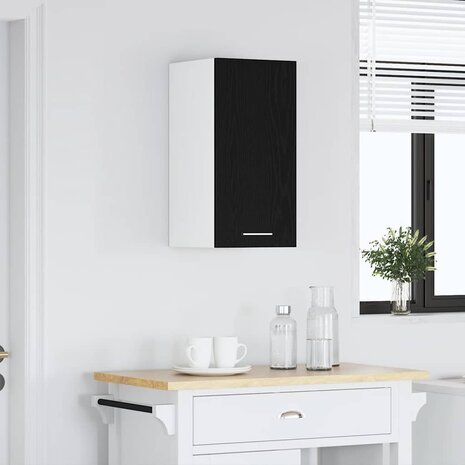 Hangkast zwart eikenkleurig 30x31x60 cm bewerkt hout 3