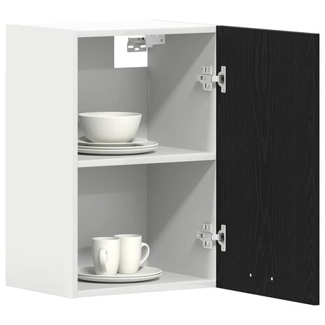 Hangkast zwart eikenkleurig 40x31x60 cm bewerkt hout 4