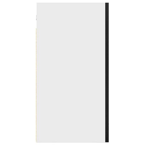 Hangkast zwart eikenkleurig 40x31x60 cm bewerkt hout 7