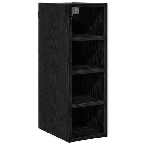 Hangkast Zwart eiken 20 x 29,5 x 60 cm Bewerkt hout 2