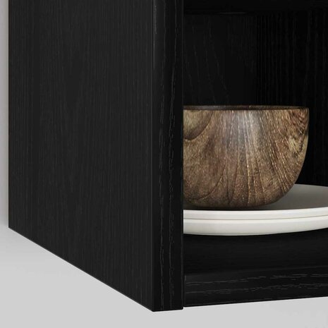 Hangkast Zwart eiken 20 x 29,5 x 60 cm Bewerkt hout 4