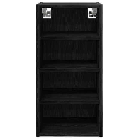Hangkast Zwart eiken 30 x 29,5 x 60 cm Bewerkt hout 5