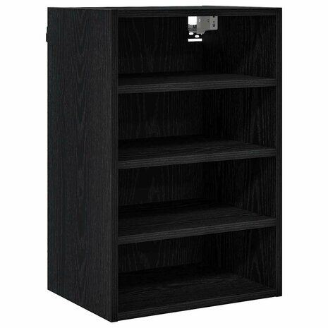 Hangkast Zwart eiken 40 x 29,5 x 60 cm Bewerkt hout 2