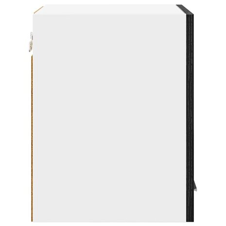 Hangkast Zwarte Eik en Wit 30 x 31 x 40 cm Bewerkt hout 7