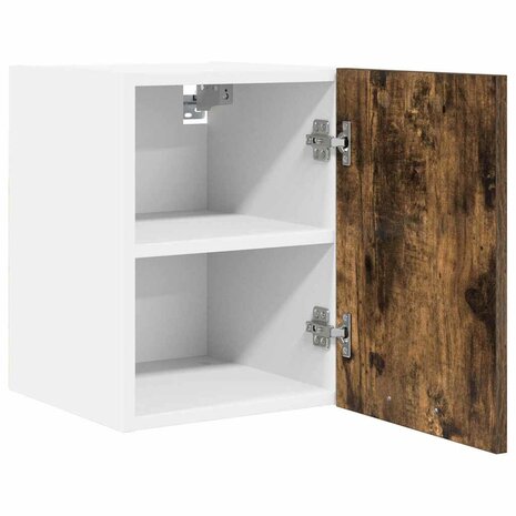 Hangkast Gerookte Eik en Wit 30 x 31 x 40 cm Bewerkt hout 5