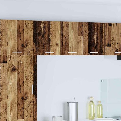 Hangkast Oude Hout en Wit 30 x 31 x 40 cm Bewerkt hout 1