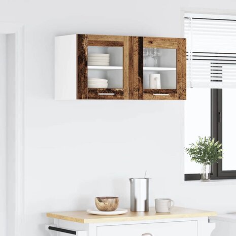 Hangkast Oudhout 40 x 31 x 40 cm Bewerkt hout 4
