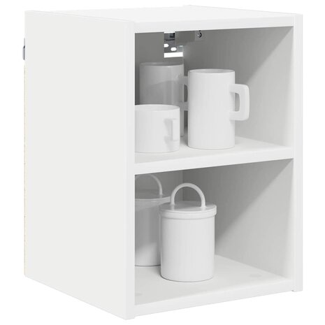 Hangkast Wit 30 x 29,5 x 40 cm Bewerkt hout 3