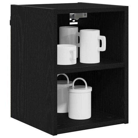 Hangkast Zwart Eiken 30 x 29,5 x 40 cm Bewerkt hout 3