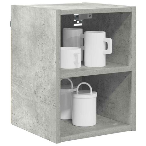 Hangkast Beton Grijs 30 x 29,5 x 40 cm Bewerkt hout 3