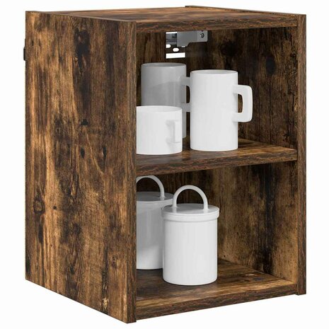 Hangkast Gerookt eiken 30 x 29,5 x 40 cm Bewerkt hout 3