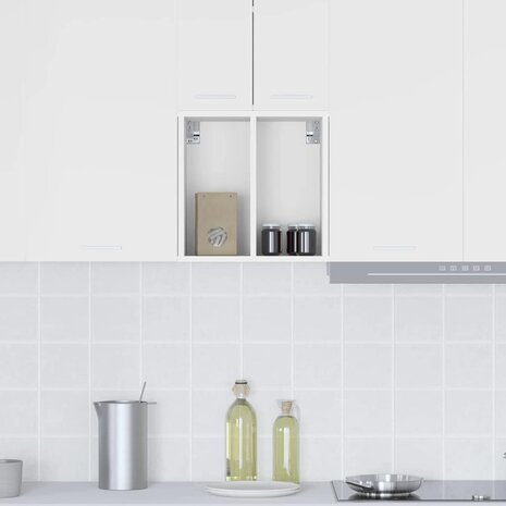 Hangkast Wit 40 x 29,5 x 40 cm Bewerkt hout 4