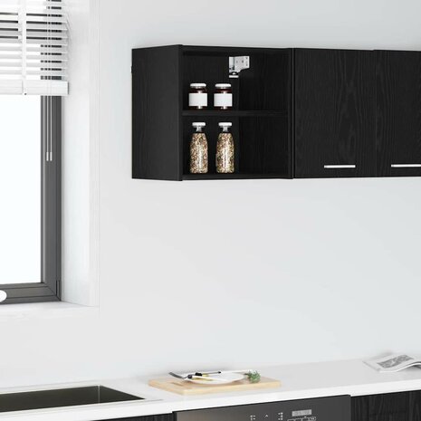 Hangkast Zwart Eiken 40 x 29,5 x 40 cm Bewerkt hout 1