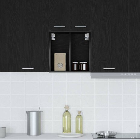 Hangkast Zwart Eiken 40 x 29,5 x 40 cm Bewerkt hout 4