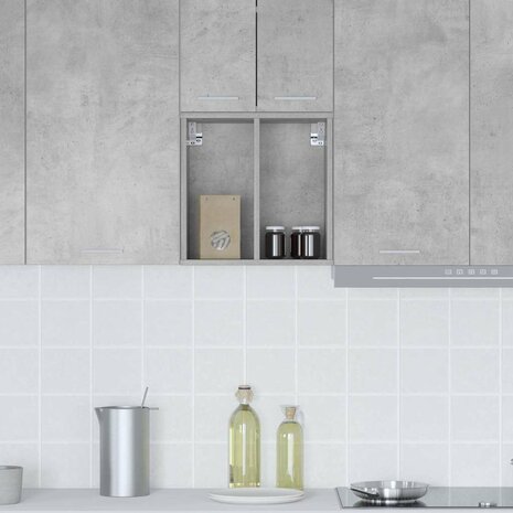 Hangkast Beton Grijs 40 x 29,5 x 40 cm Bewerkt hout 4