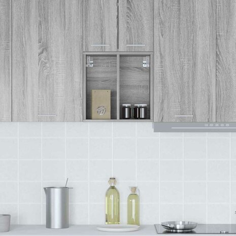Hangkast Grijs Sonoma 40 x 29,5 x 40 cm Bewerkt hout 4