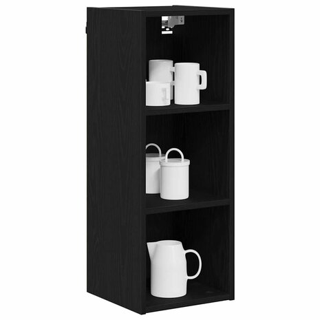 Hangkast Zwart Eiken 30 x 29,5 x 80 cm Bewerkt hout 3