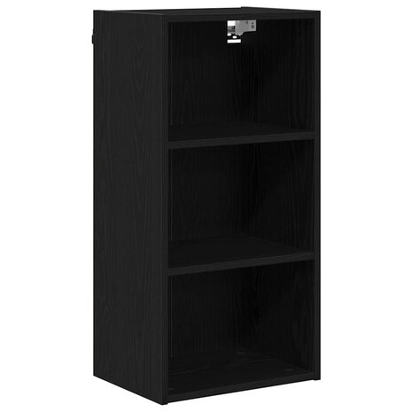 Hangkast Zwart Eiken 40 x 29,5 x 80 cm Bewerkt hout 2