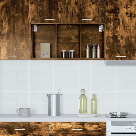 Hangkast Gerookt eiken 40 x 29,5 x 80 cm Bewerkt hout 4