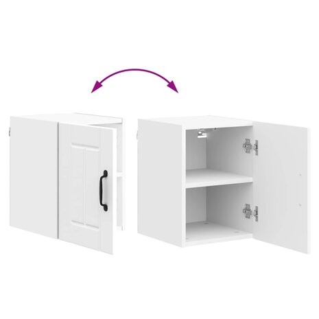 Wandkast LUCCA Wit 30 x 31 x 40 cm Bewerkt hout 9