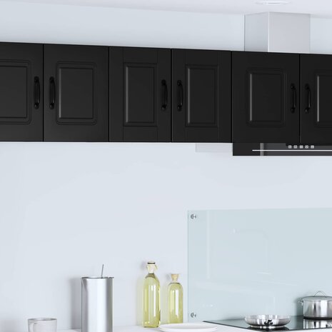 Wandkast PORTO Zwart 30 x 31 x 40 cm Bewerkt hout 1