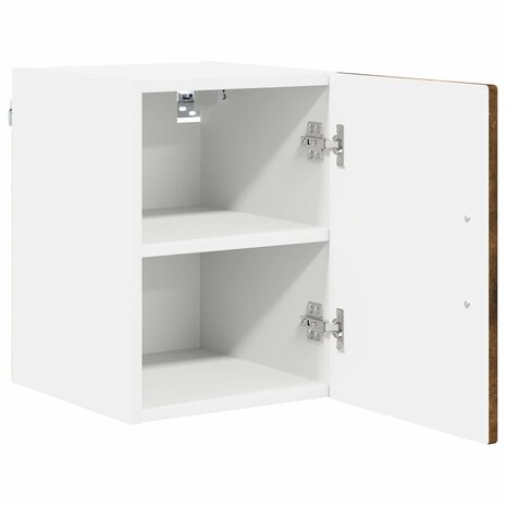 Wandkast PORTO Gerookt eiken 30 x 31 x 40 cm Bewerkt hout 5