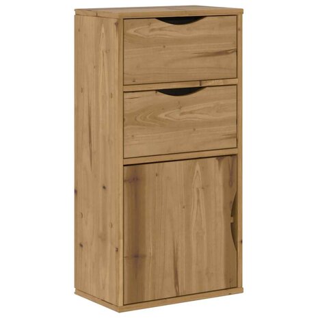 Bijzetkast met lades ODDA 40x24x79 cm massief grenenhout 2