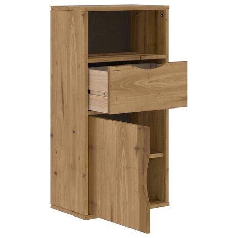 Bijzetkast met lade ODDA 40x24x79 cm massief grenenhout 5