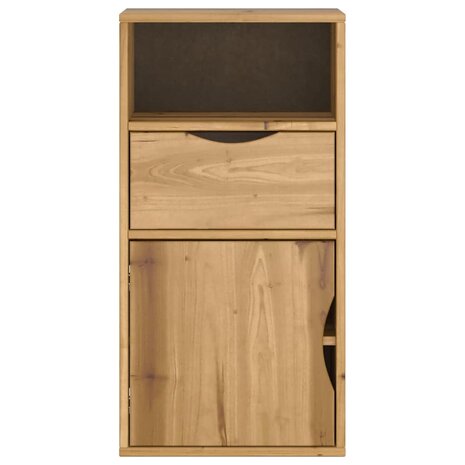 Bijzetkast met lade ODDA 40x24x79 cm massief grenenhout 6