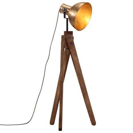 Vloerlamp 25 W E27 45x45x120 cm antiek messingkleurig 1
